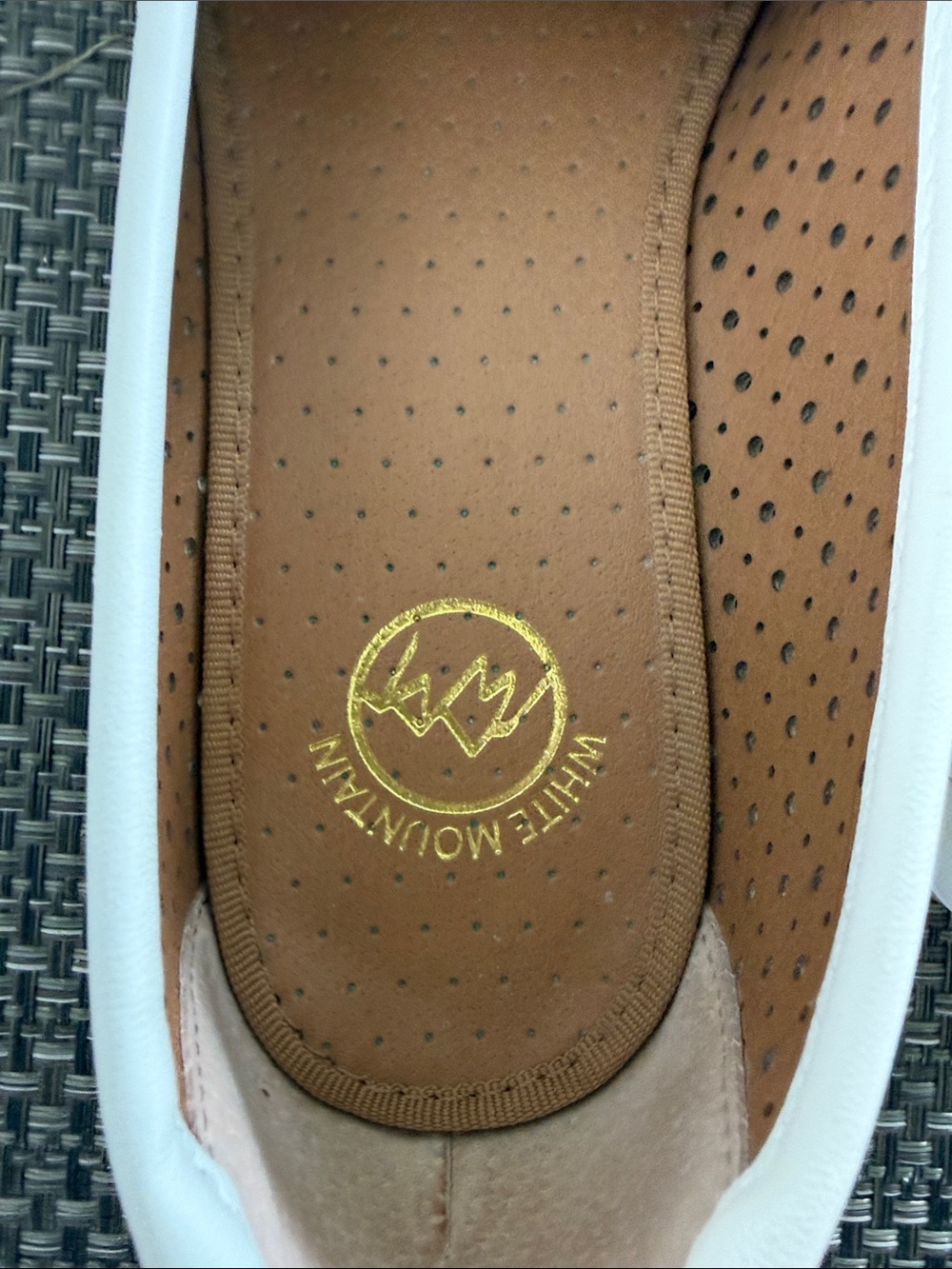 White Mountain White Perforated Penny Loafers - Picture 2 of 6